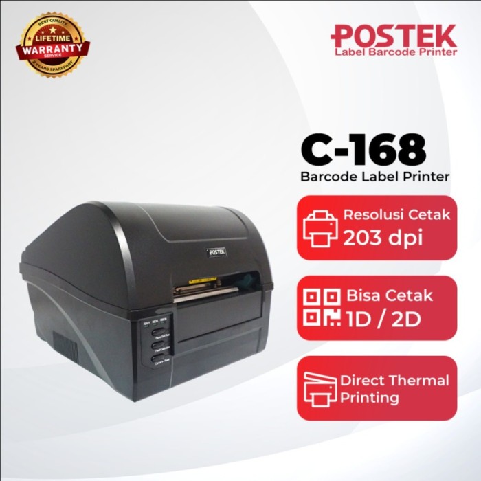 Printer Barcode Postek C168 dengan Kecepatan Super