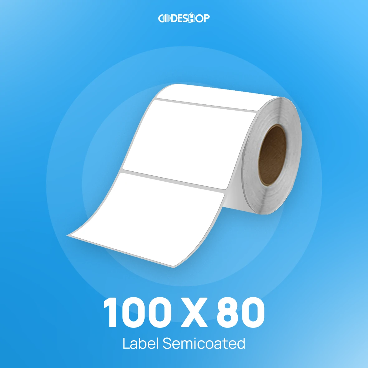 Label Semicoat 1Line 100x80mm 2000Pcs Core Besar
