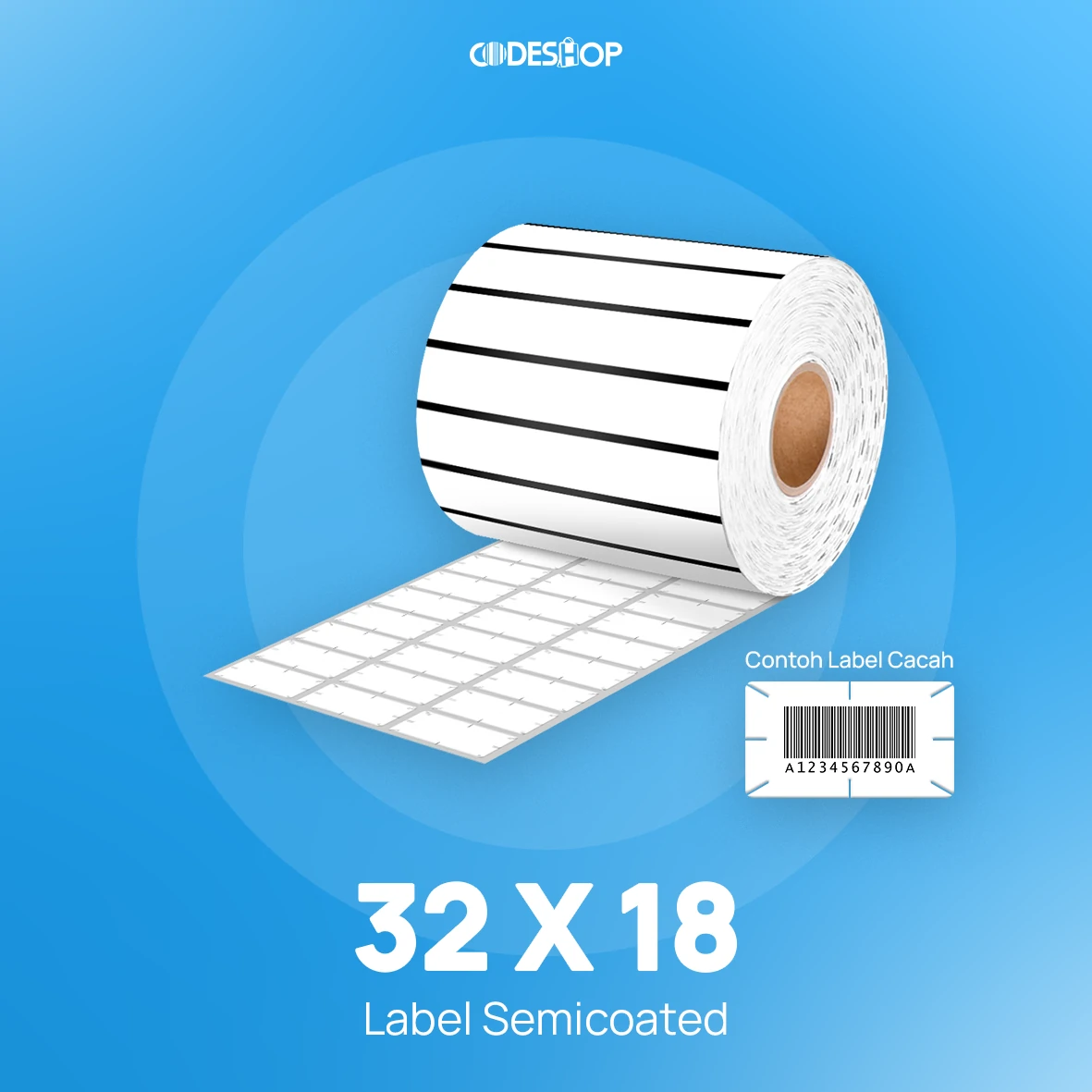 Label Semicoat 3Line 32x18mm 10000Pcs CACAH