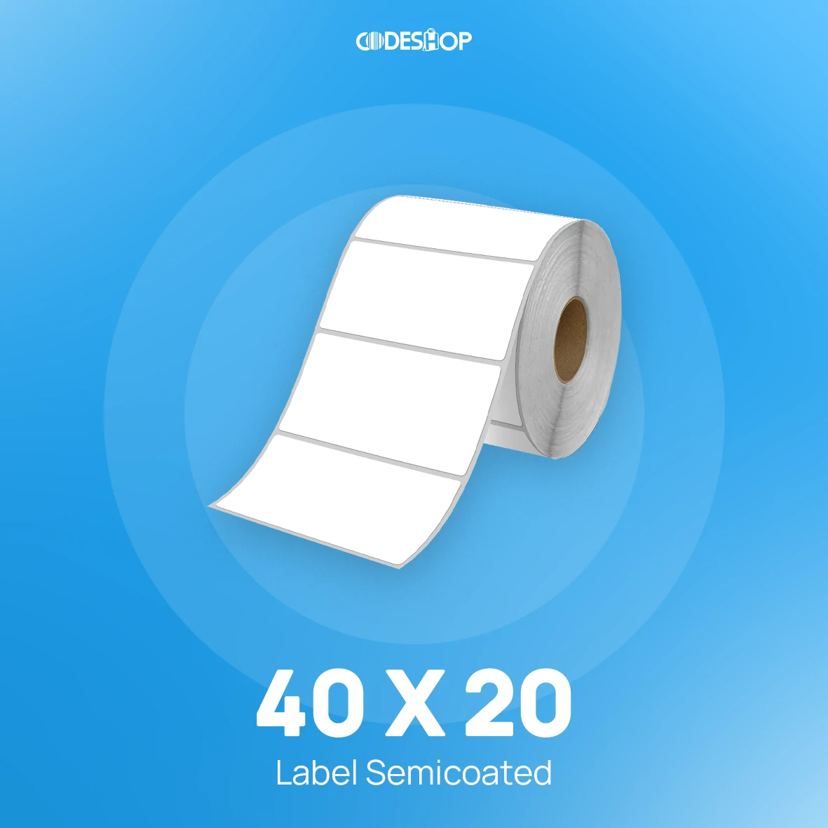 Label Semicoat 1Line 40x20mm 2500Pcs