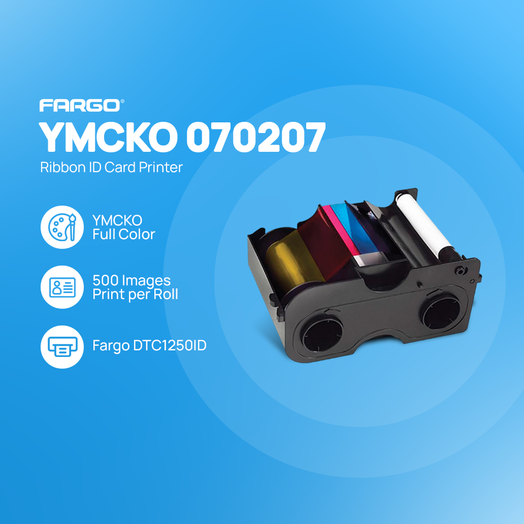 Ribbon Color YMCKO Fargo DTC1250ID 070207