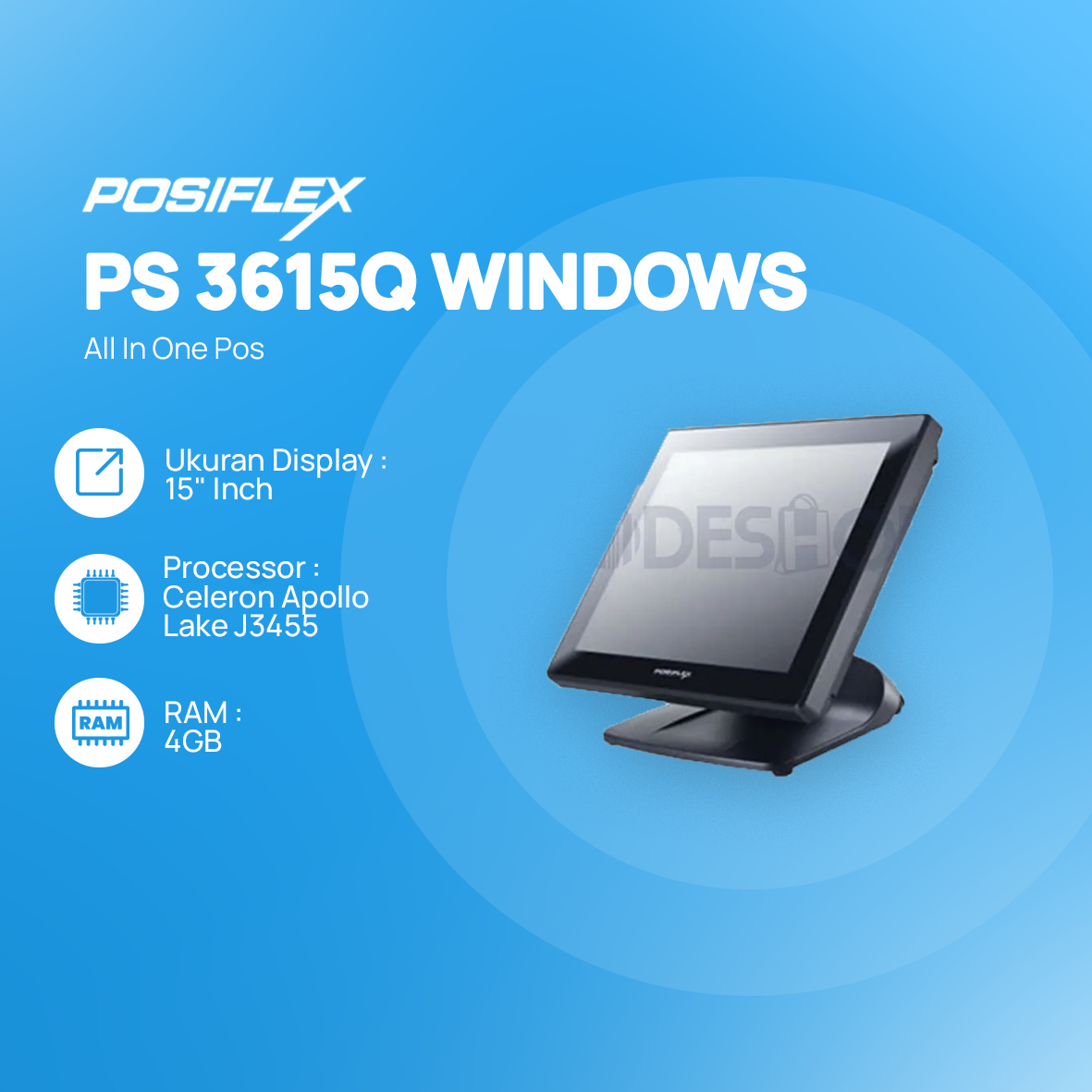 All In One Pos Posiflex PS 3615Q WINDOWS - Image 2