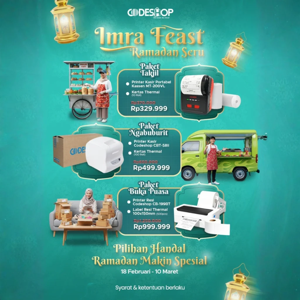 Promo Ramadhan Seru Codeshop: Paket Printer Kasir Hemat 2026