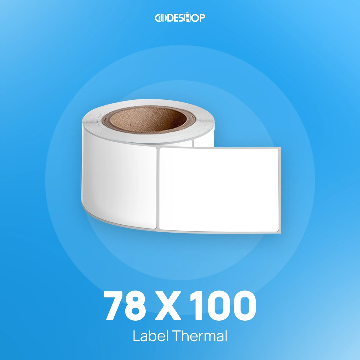 Label Thermal 78 x 100 mm isi 300 pcs Cetak Resi Pengiriman